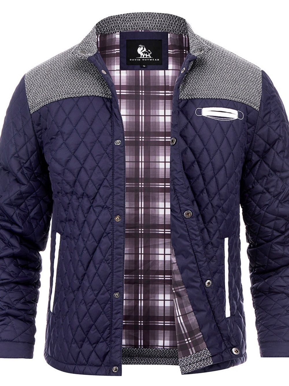 David Outwear Men's Quilted Navy Field Jacket Imperial Legion Jacket